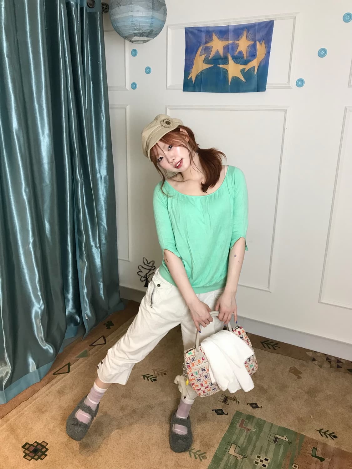 깔끔한 화이트와 상콤한 민트 조합이 퓨어하고도 페미닌한 산뜻 코디셋𖧧 상품이미지4