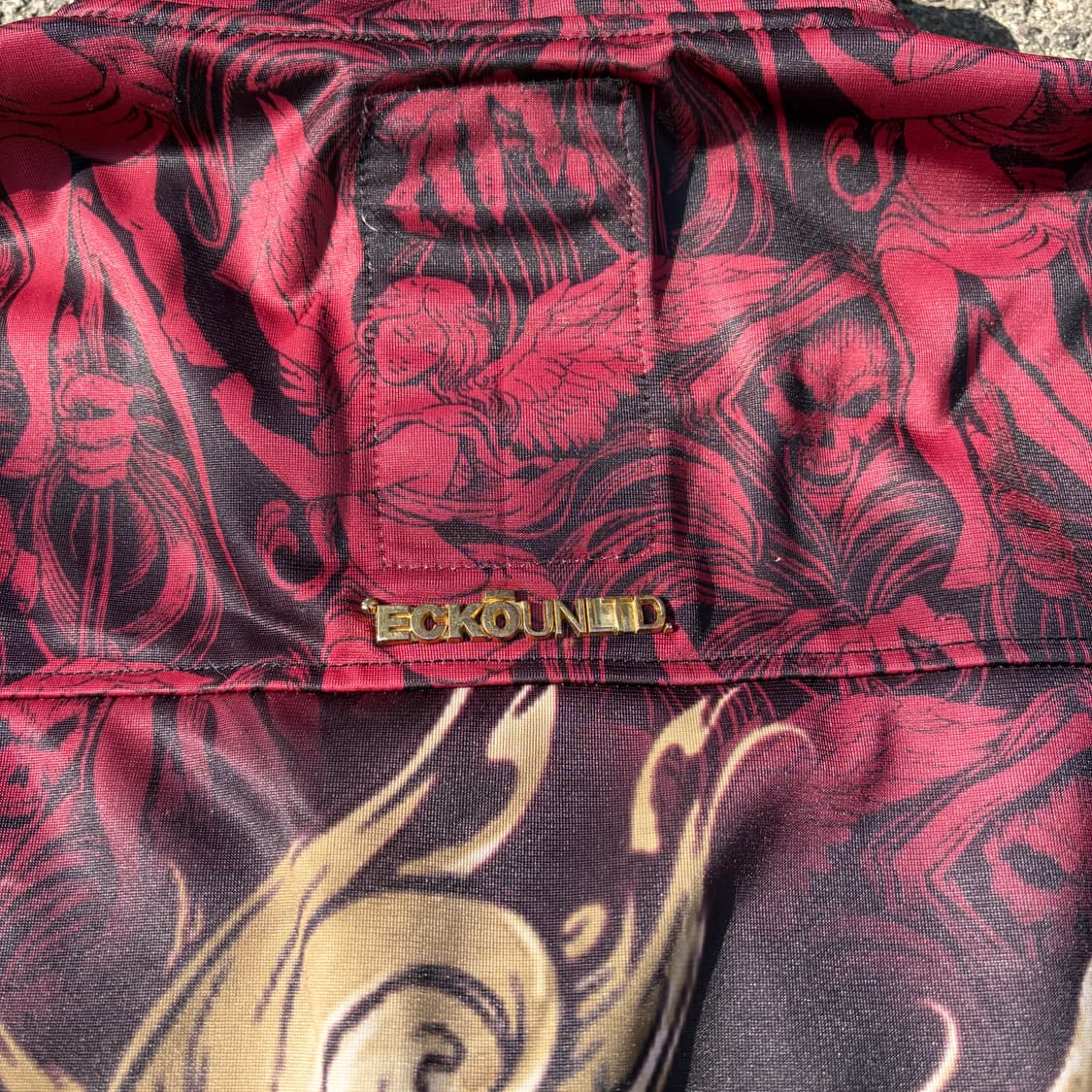 00s 에코 언리미티드 펑크 올드스쿨 해골 프린팅 오버핏 트랙탑 져지 L 상품이미지6