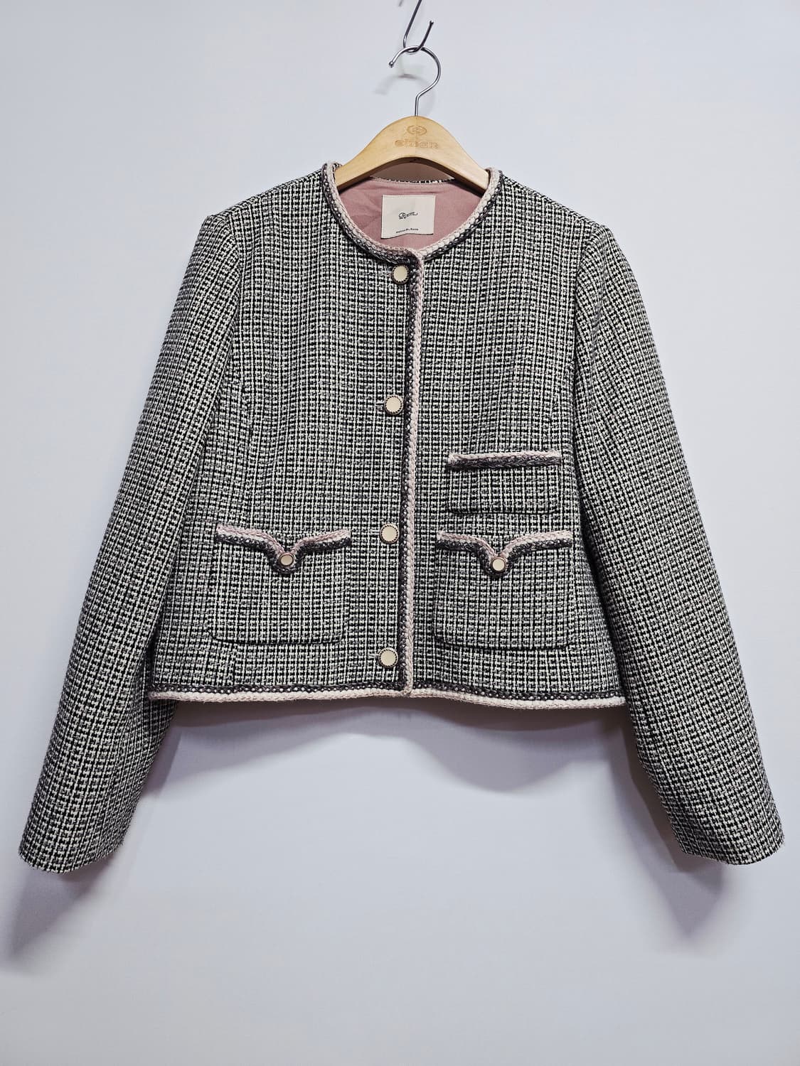 로엠 트위드 노카라 자켓 상품이미지1