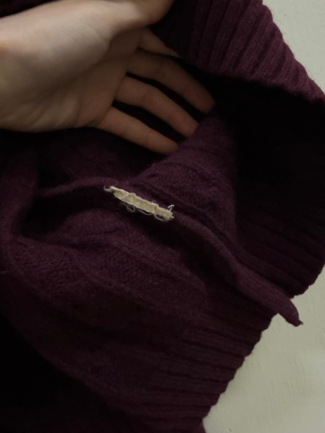 폴로랄프로렌 버건디 꽈배기니트 상품이미지4