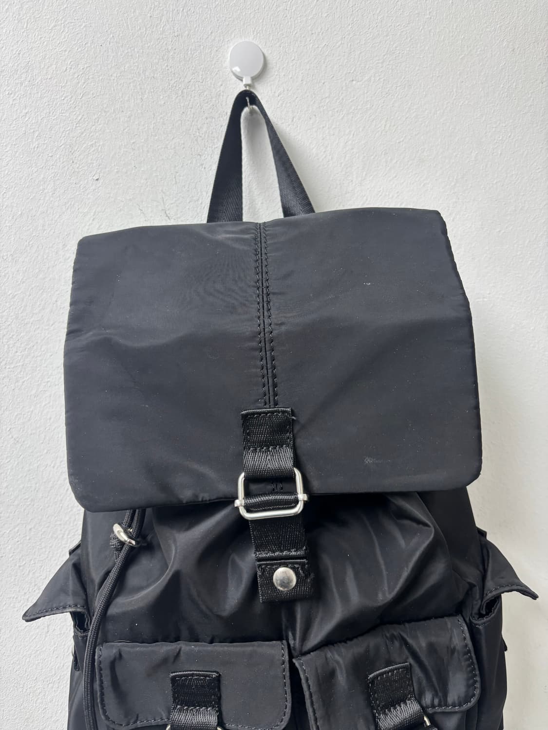 Y2K Mood Black Multi Pocket Nylon Bag 상품이미지3