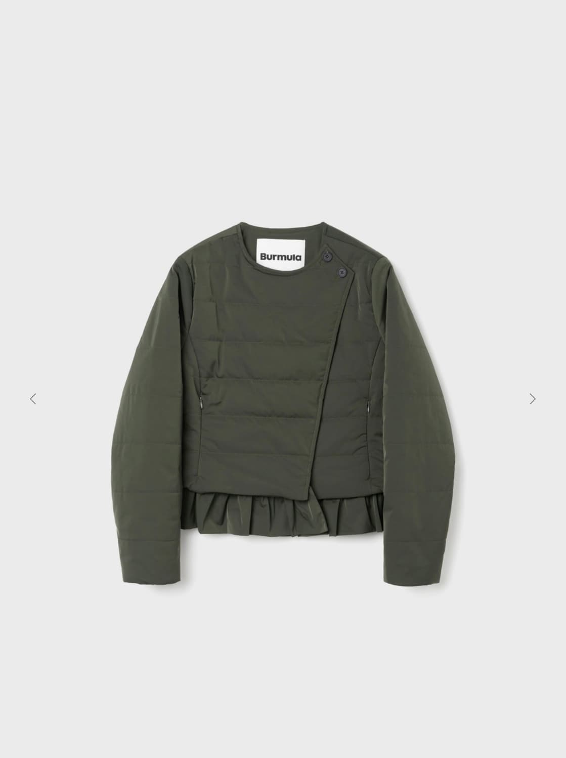 버뮬라 RUFFLE PADDED JACKET (KHAKI) 상품이미지1