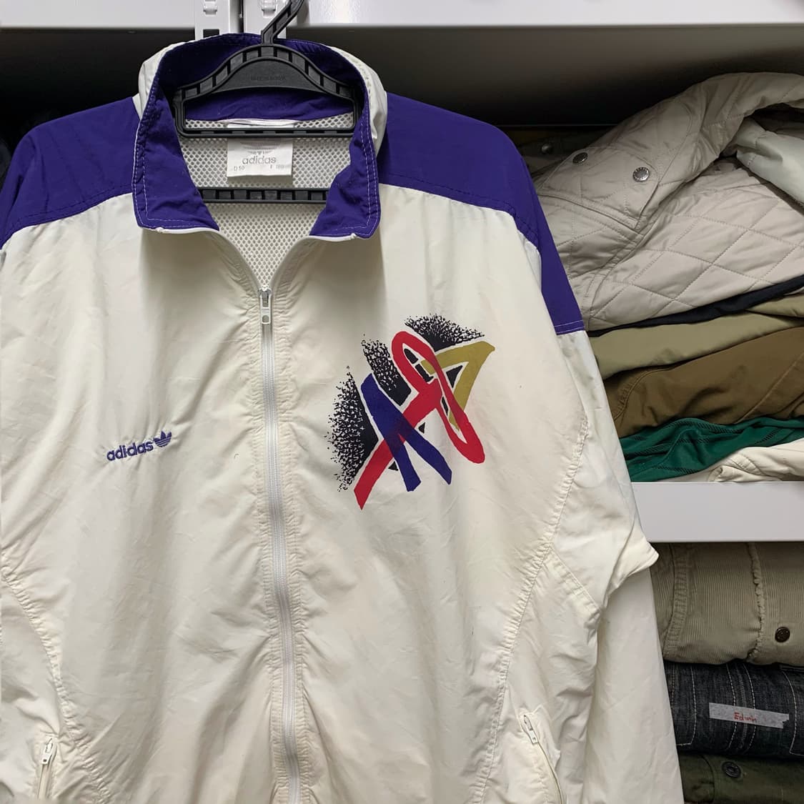 [XL] 90's 아디다스 스테판 에드베리 테니스 웜업 자켓 상품이미지1