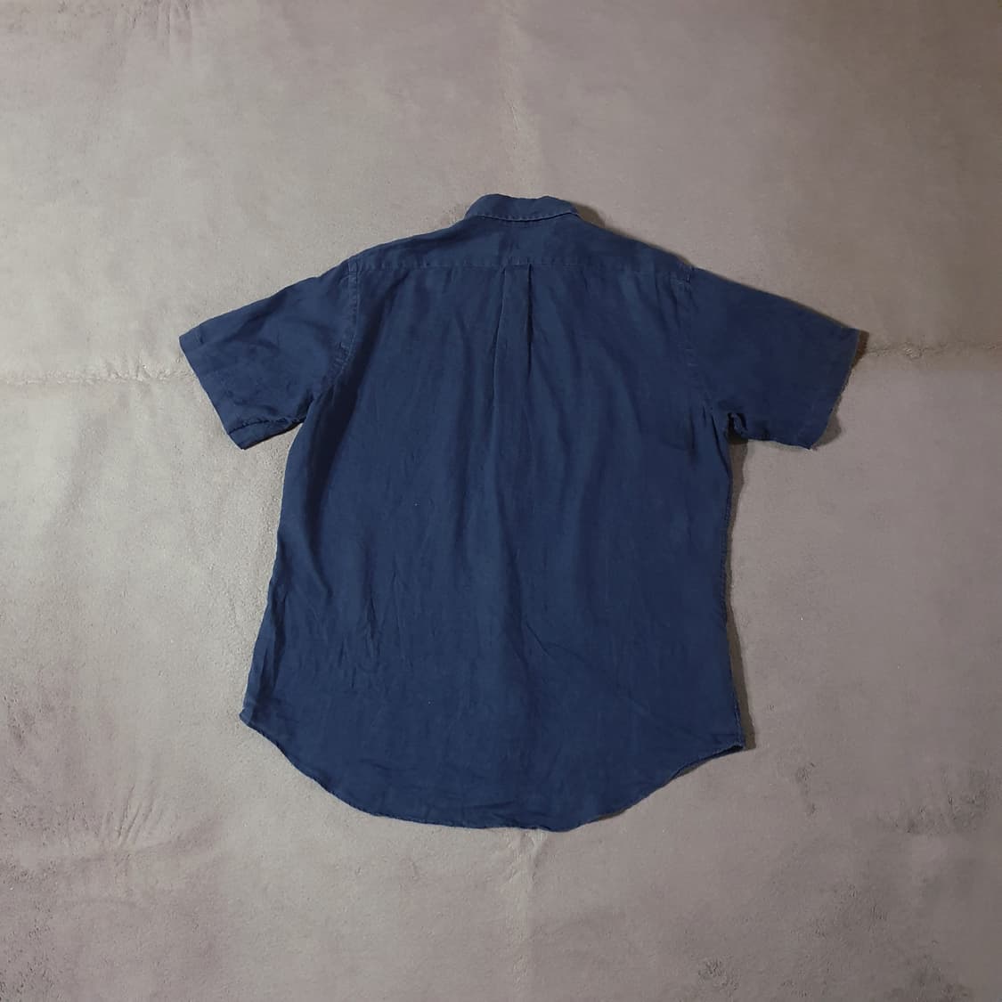 폴로 린넨 반팔 셔츠 L 네이비 상품이미지3