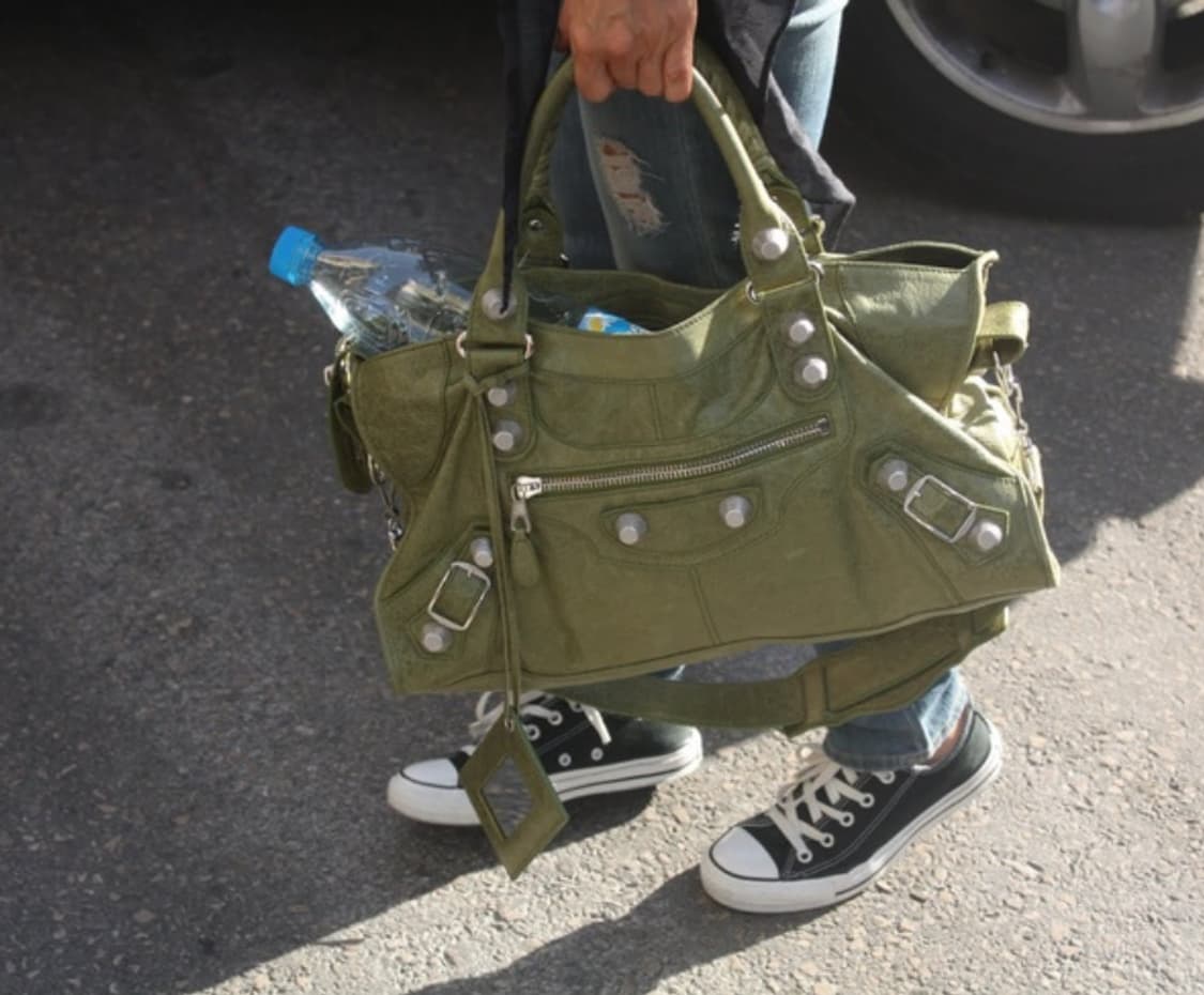 [A 정품] 발렌시아가 자이언트 시티 모터백 그린 상품이미지9