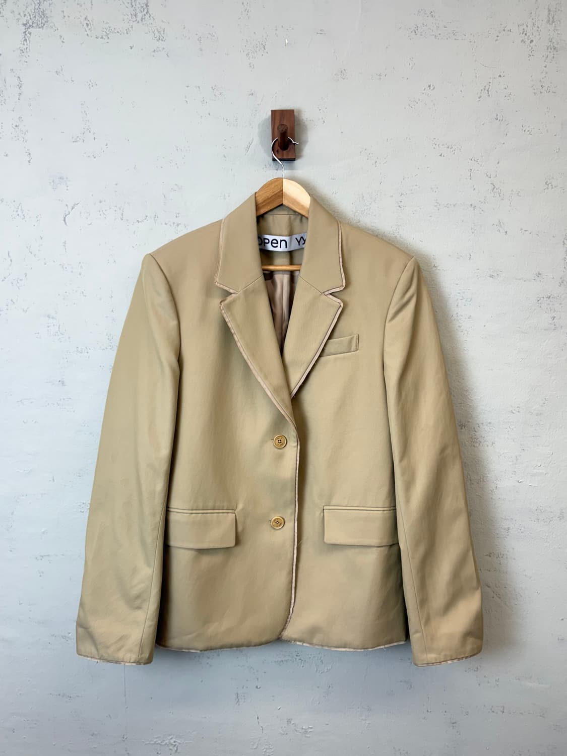 오픈와이와이 베이지 싱글 블레이저 자켓 상품이미지1