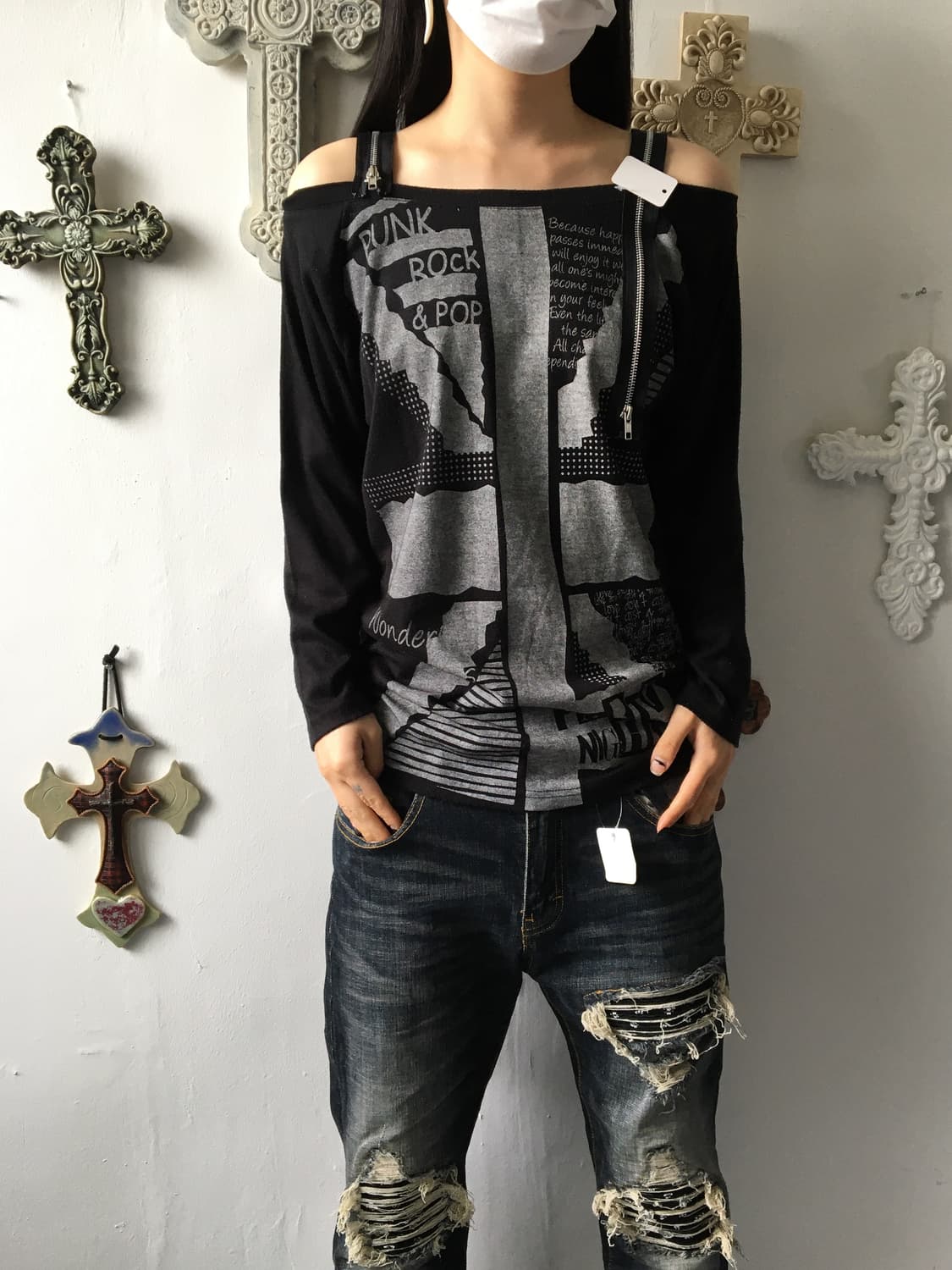 Off shoulder uk sleeve 상품이미지7