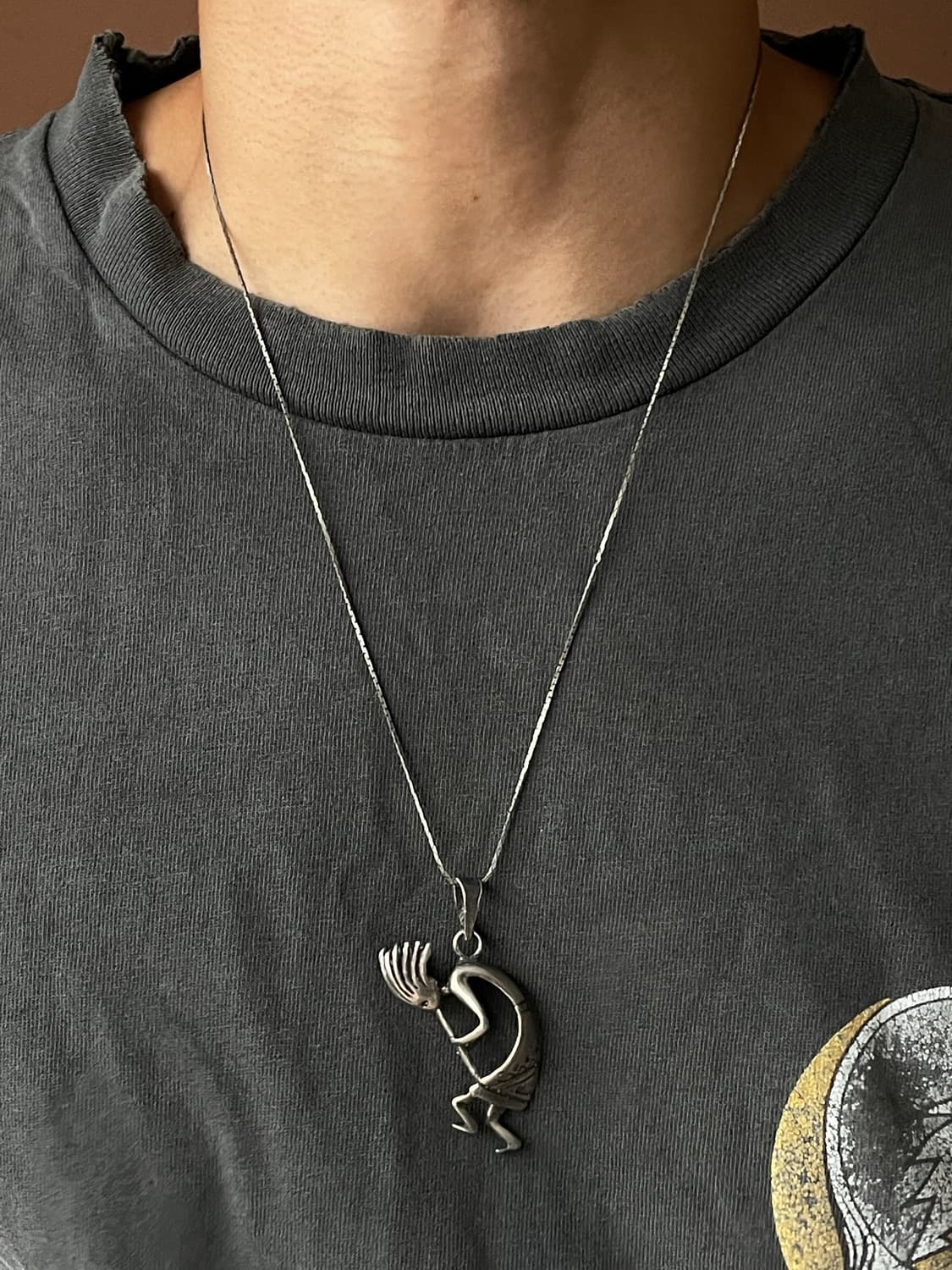Navajo 925 Silver Kokopelli Necklace 상품이미지1