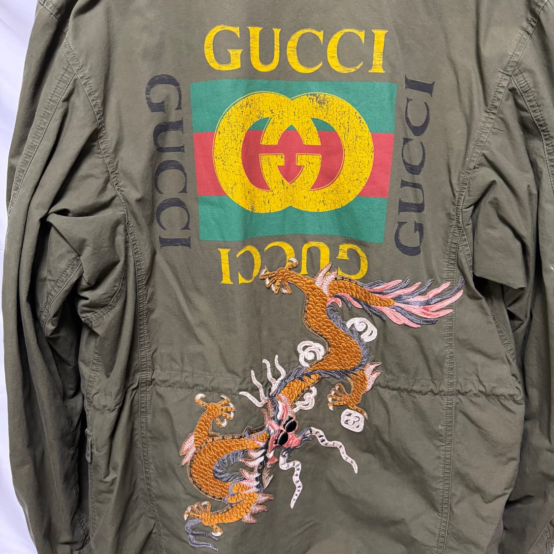 [52/정품] 구찌 드래곤 프린팅 밀리터리 자켓 야상자켓 상품이미지2