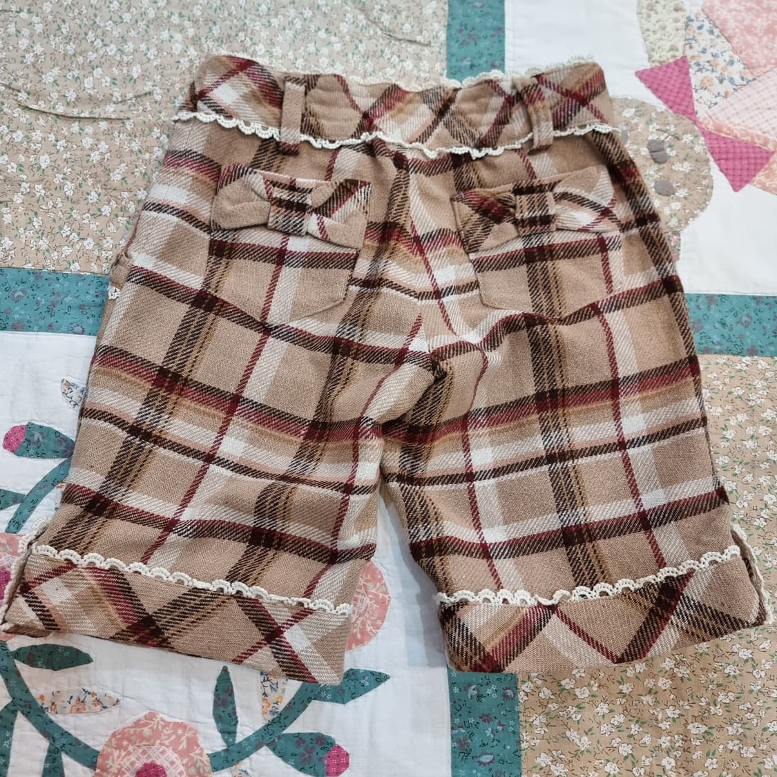 LIZ LISA 리즈리사 체크 레이스 미들팬츠 상품이미지6