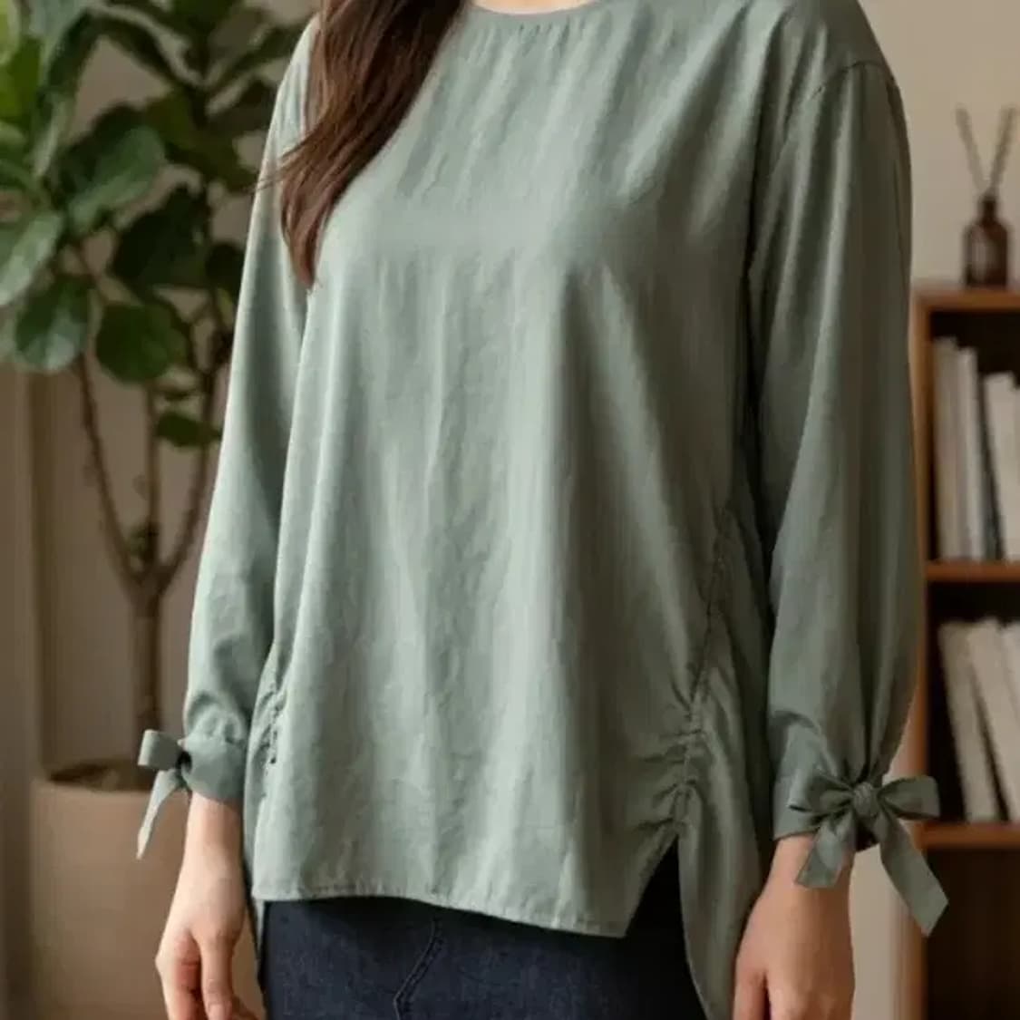 더캐시미어 긴팔 블라우스 ~55반 상품이미지1