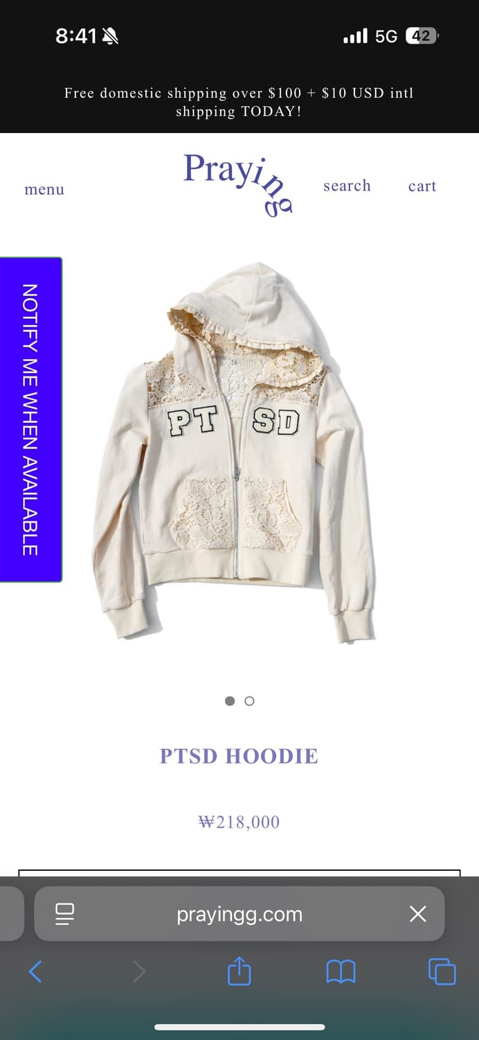 Praying ptsd hoodie  상품이미지1