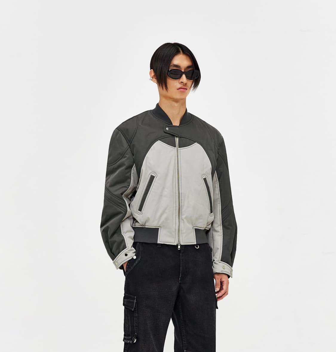 [46] 엘무드 볼링 보머 자켓 토프 차콜 상품이미지1