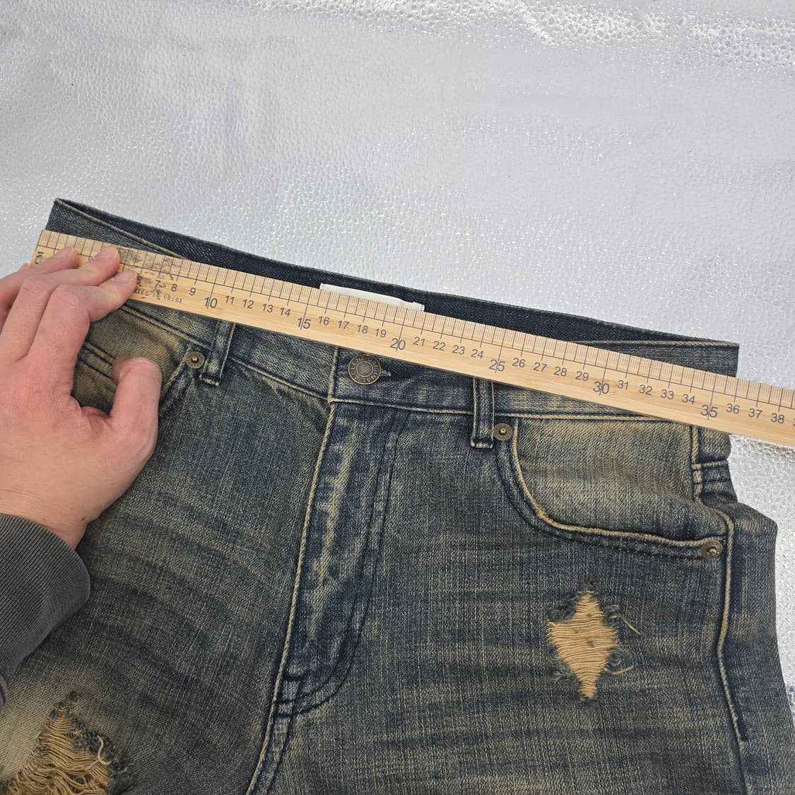ACLENT 부츠컷 데님 팬츠 라이트블루 S 상품이미지3