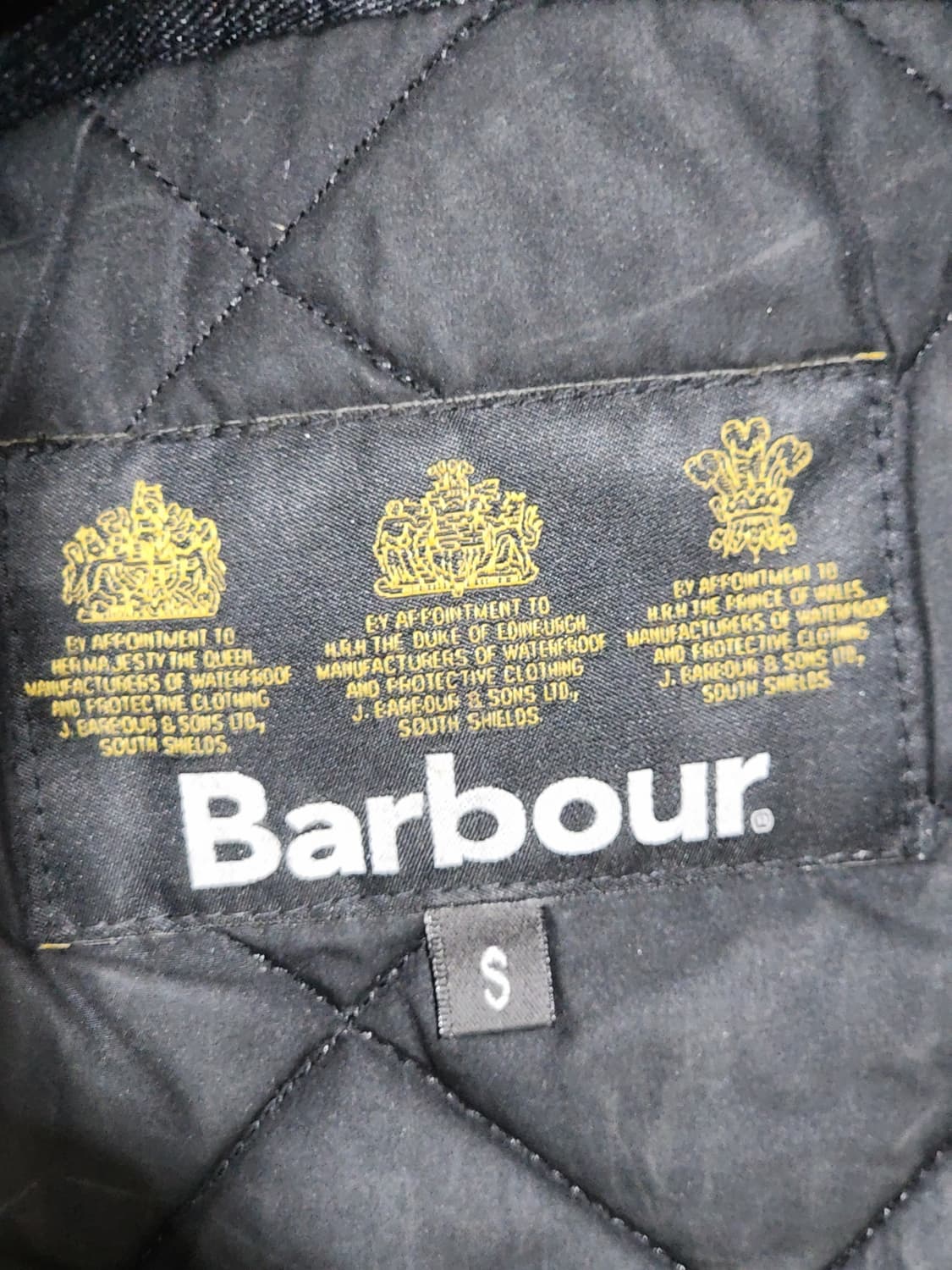 (S) 바버 퀼팅 조끼 블랙 누빔 베스트 집업 캐주얼  상품이미지5