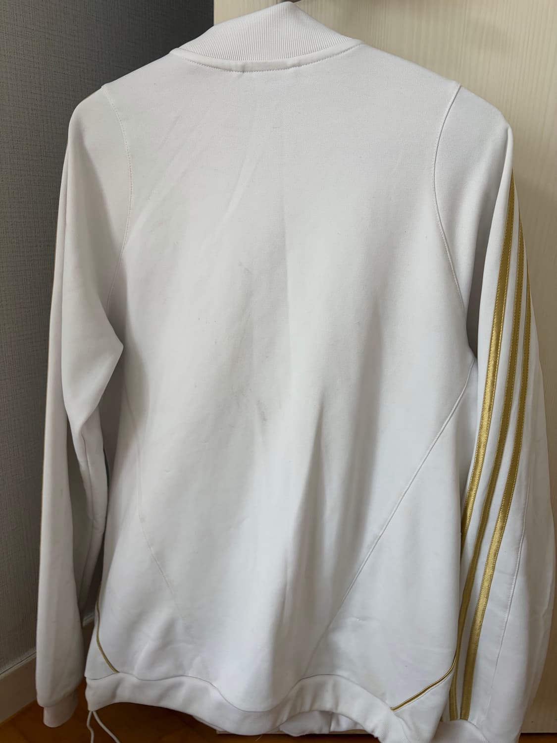 빈티지 아디다스 흰색 금색 라인 져지 100 상품이미지4