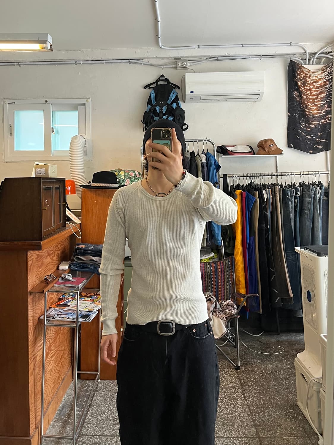 TMT 빅홀리데이 와플 써멀 긴팔티셔츠 상품이미지1