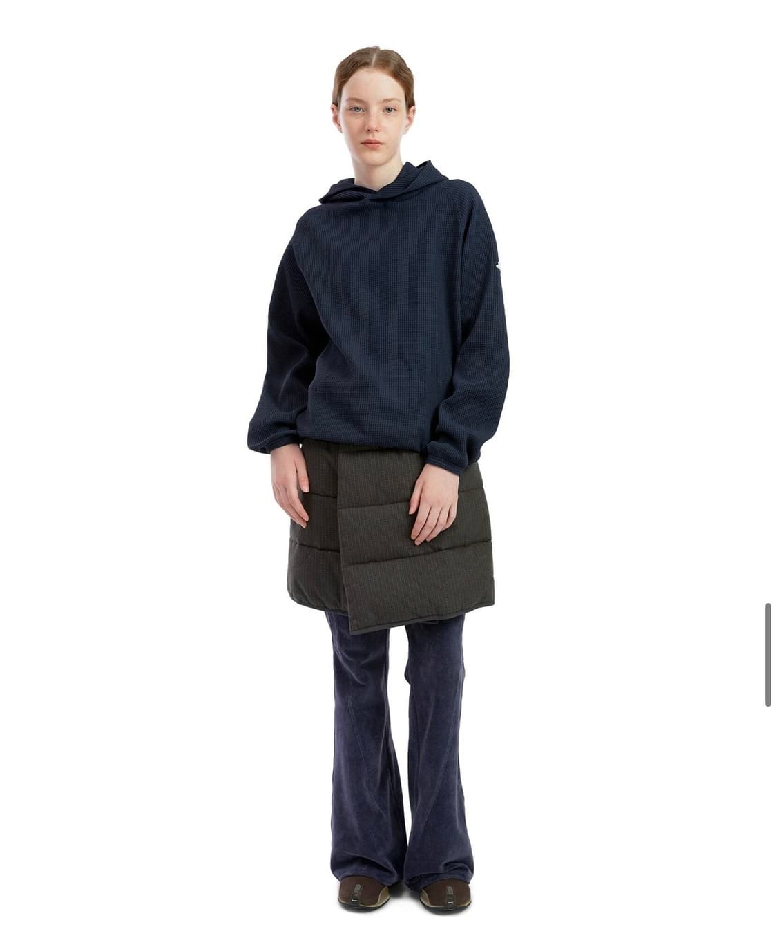 썬러브 와플 후디 네이비 M 상품이미지1