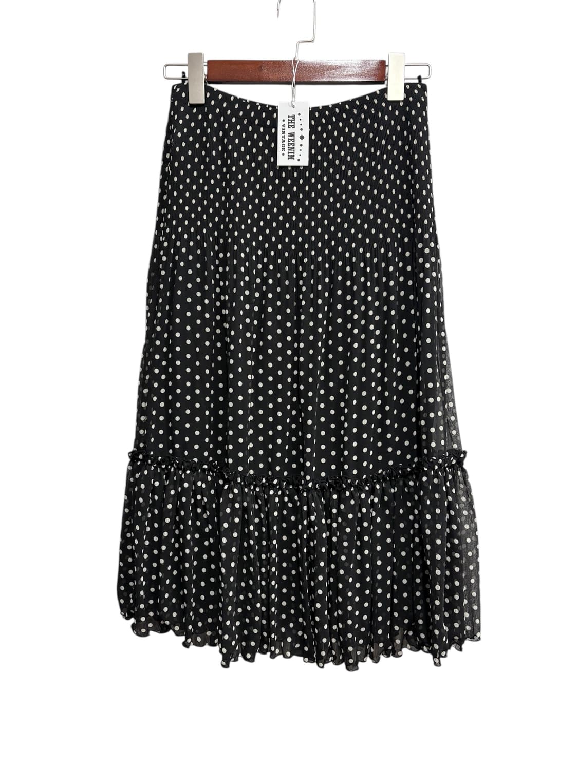 Vintage 도트 프릴 스커트 상품이미지1