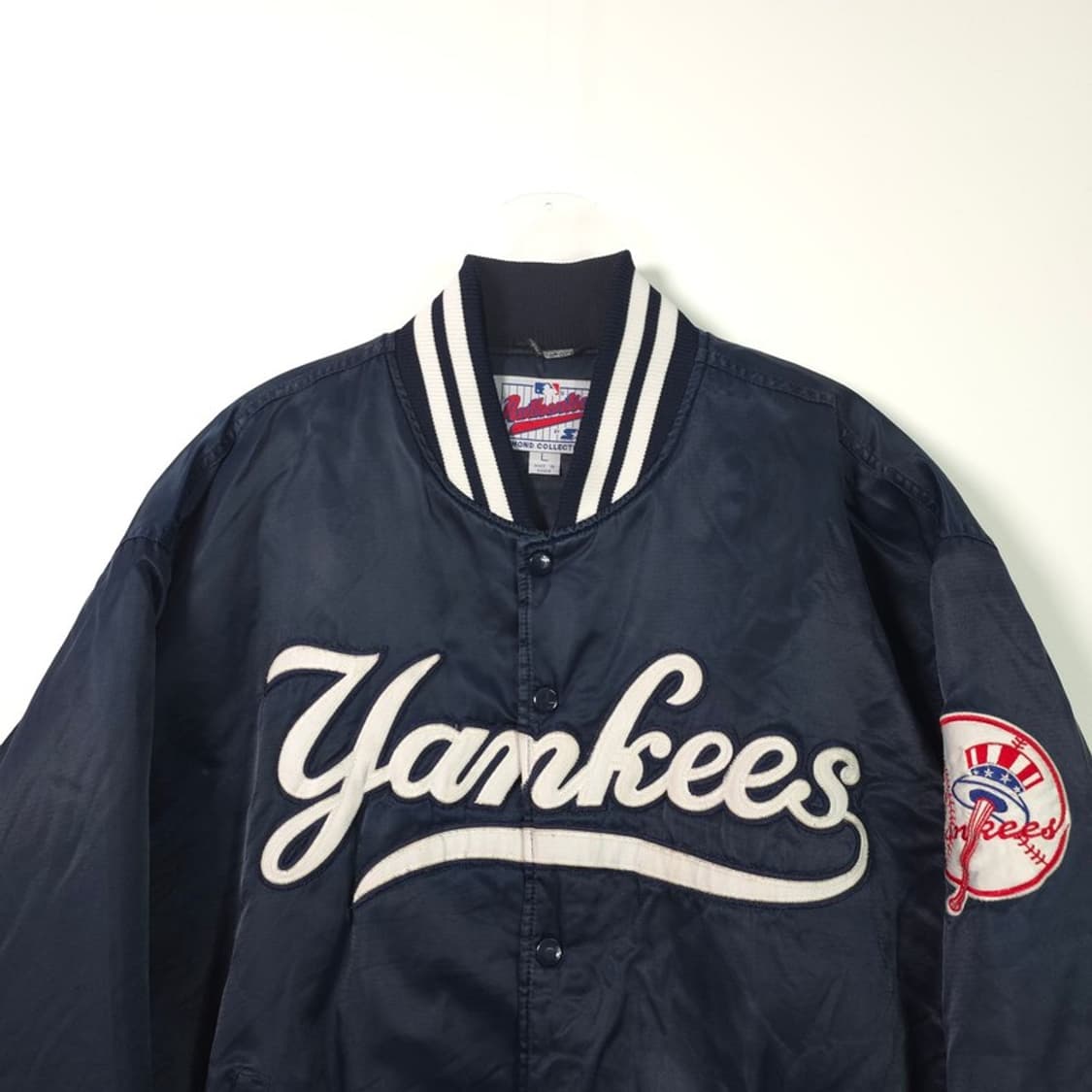 90s 스타터 양키스 다이아몬드 컬렉션 사틴 자켓 L 상품이미지3