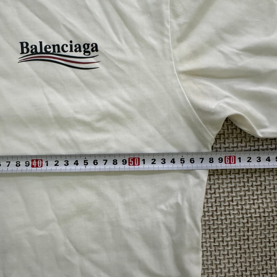 L 빈티지 화이트 로고 반팔 티 0511D 상품이미지5