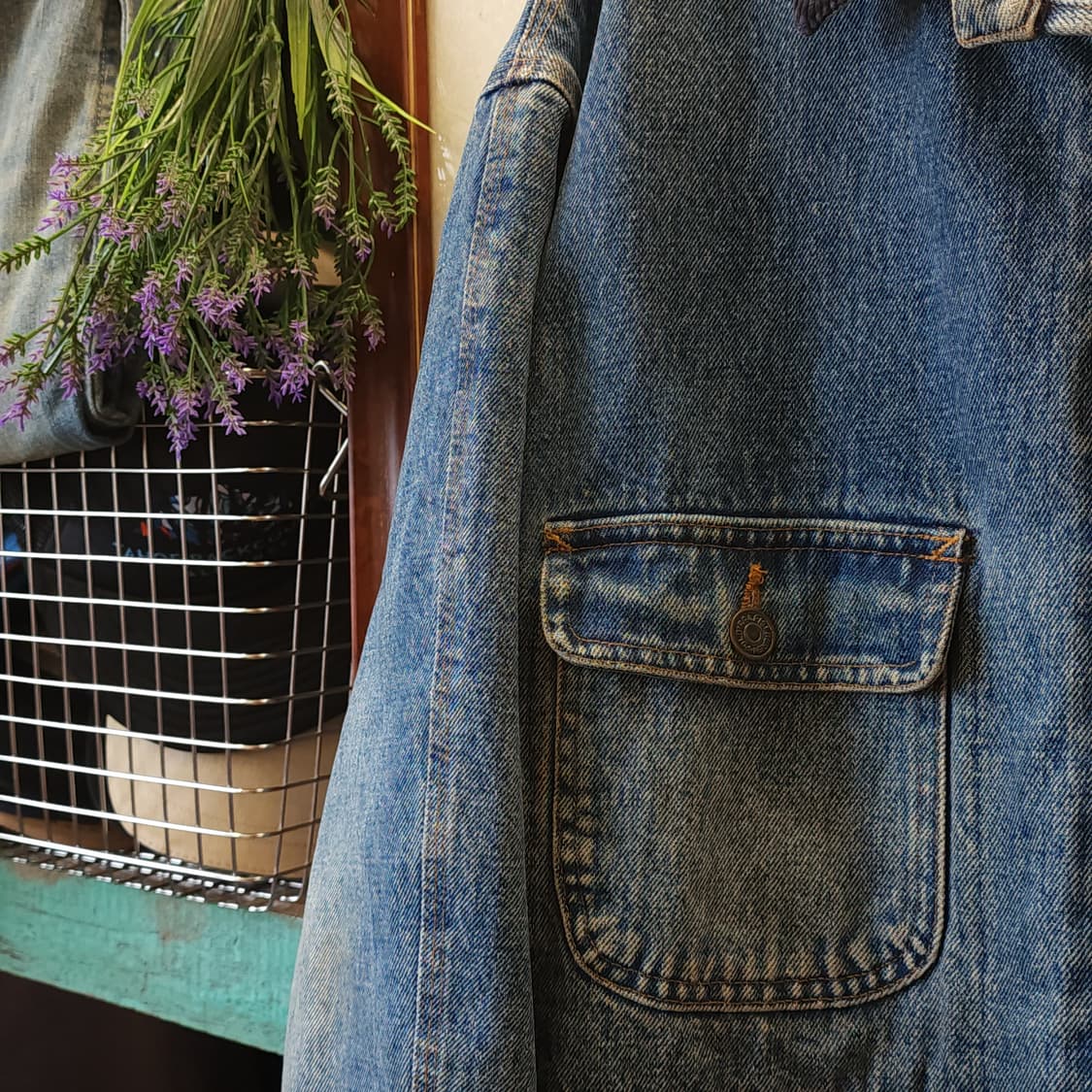 90s 폴로 컨트리 초어자켓 블랭킷 라이닝 데님 헌팅자켓 L 상품이미지6