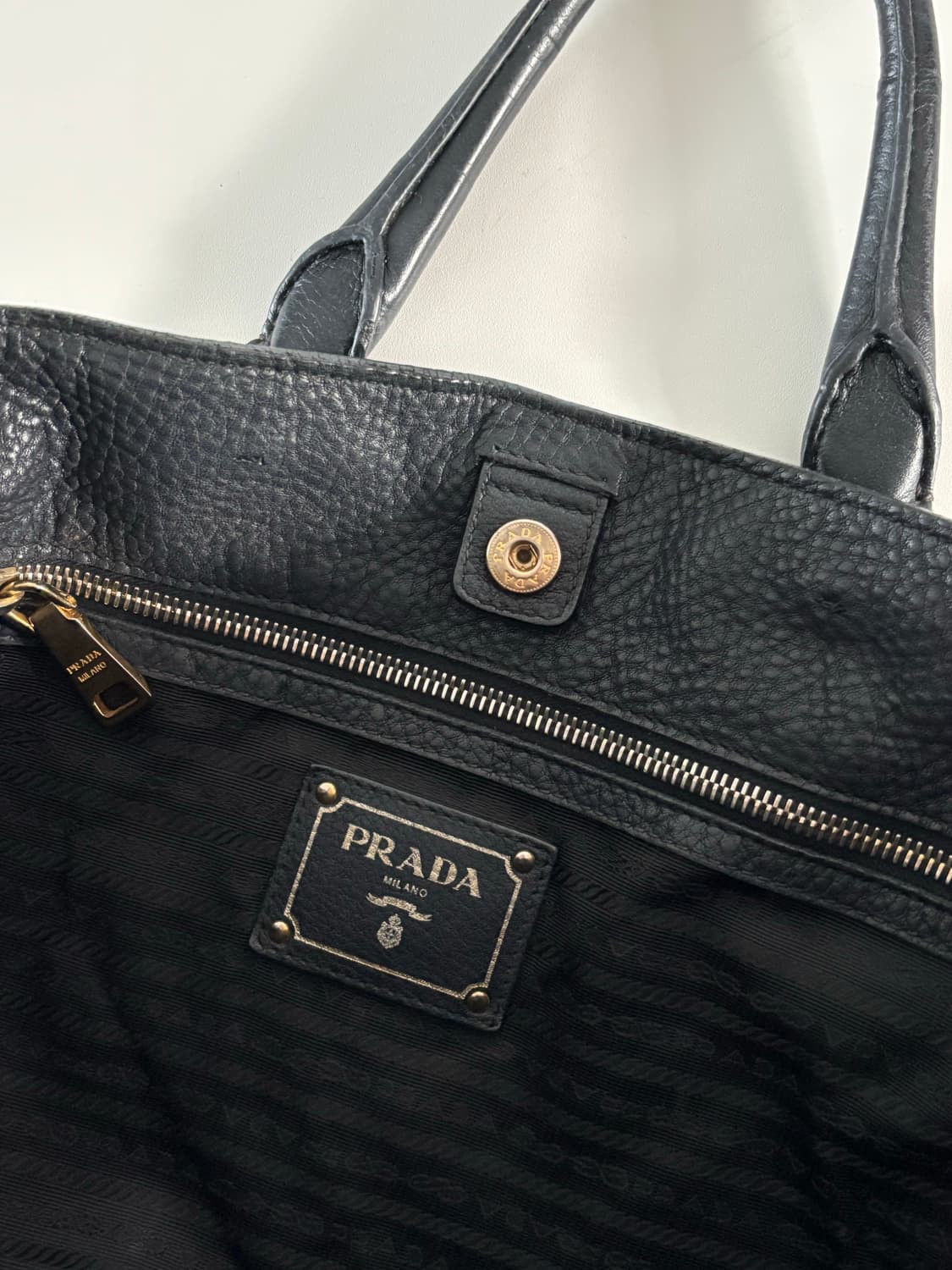 Prada 프라다 비텔로 다이노 블랙 토트백 상품이미지10