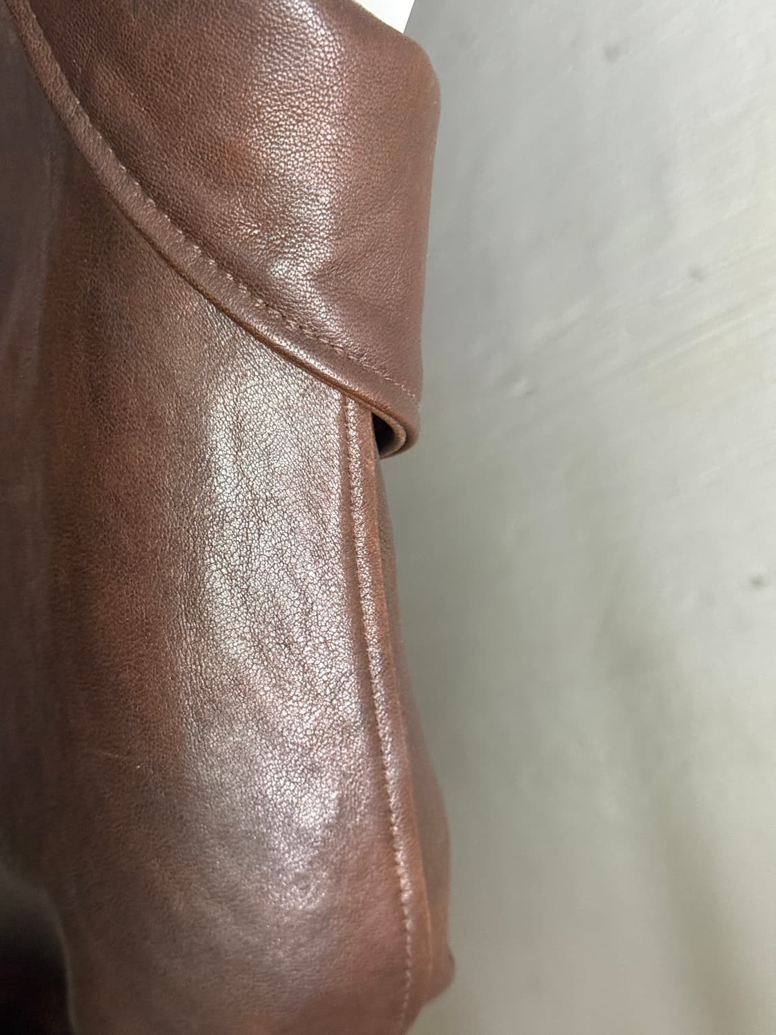 xl 쿠어 베지터블 레더 A-2 자켓(브라운) 상품이미지5