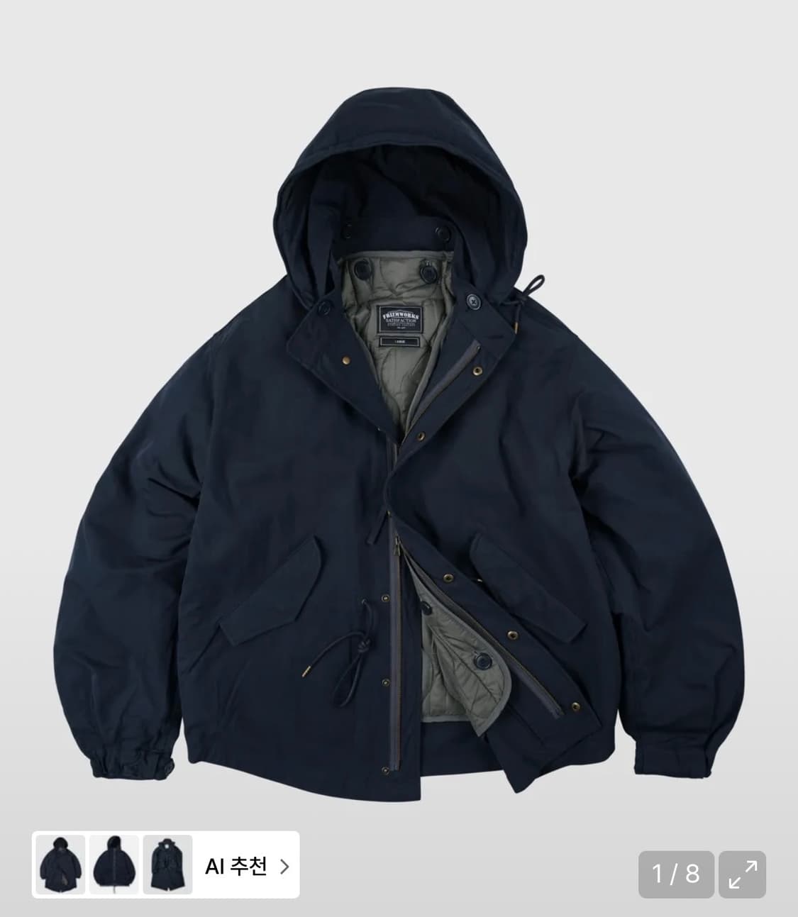 프리즘웍스 오스카 피쉬테일 야상 자켓 네이비 L 상품이미지1