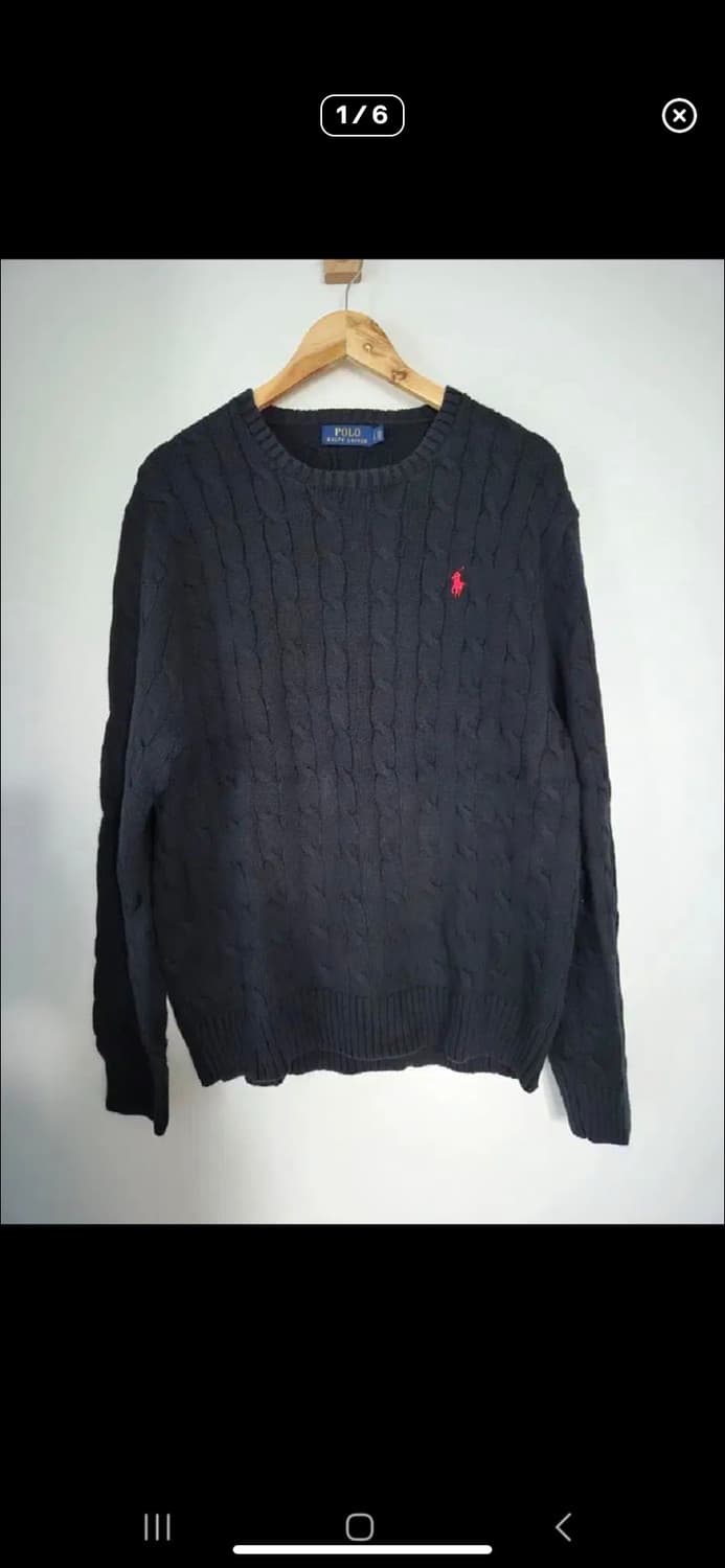 폴로 꽈배기 니트 상품이미지1