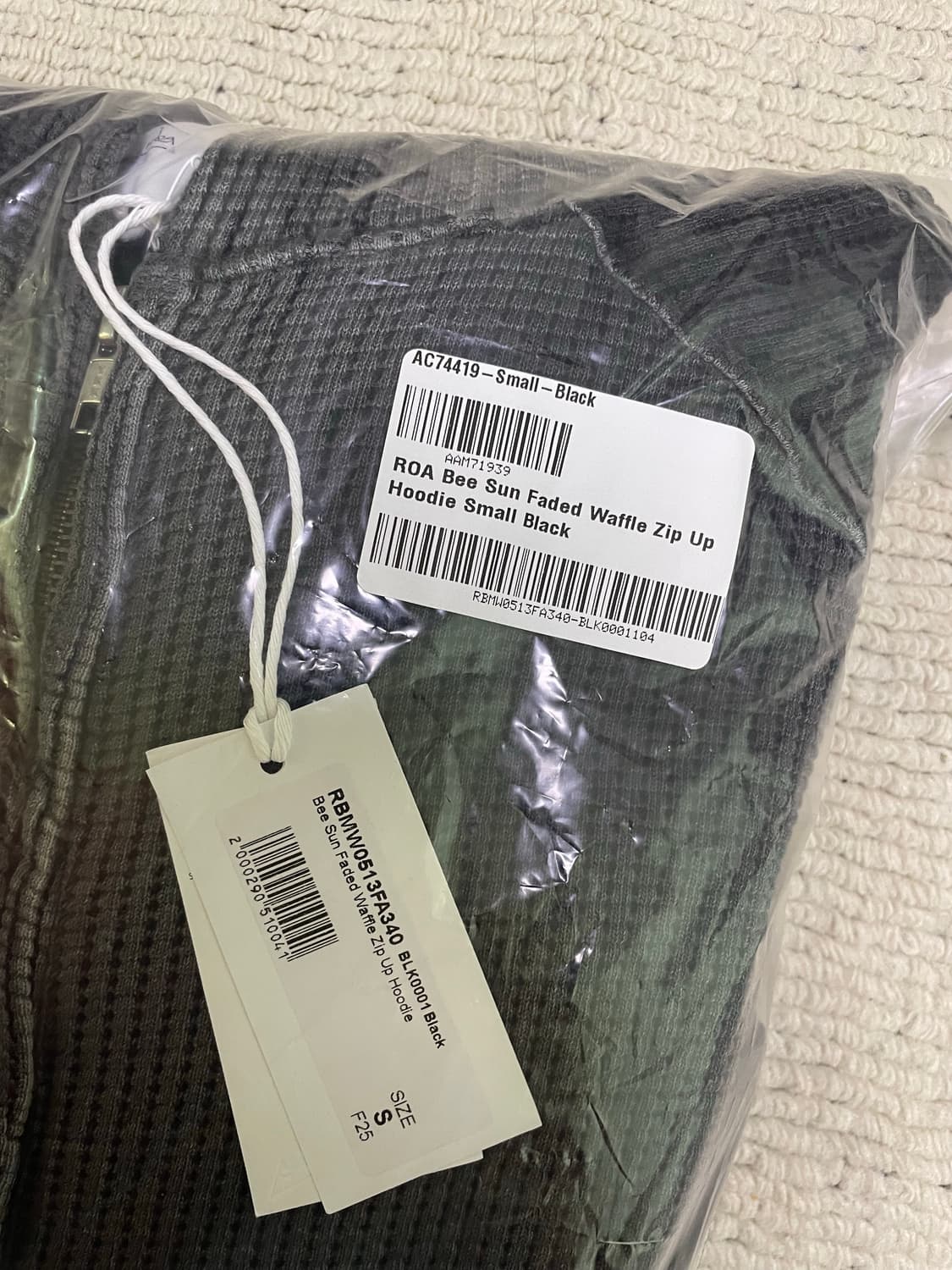 Roa bee sun faded 와플 후드 S 상품이미지6