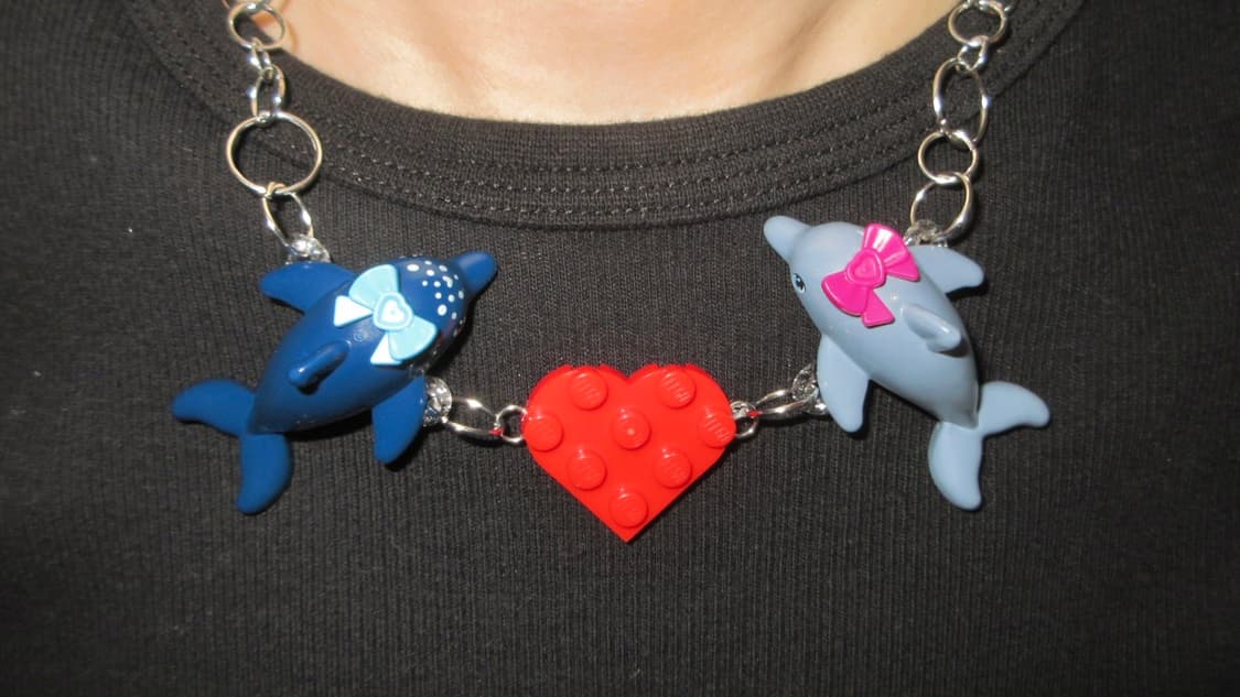 Dolphins necklace 🐬❤️🐬 상품이미지2