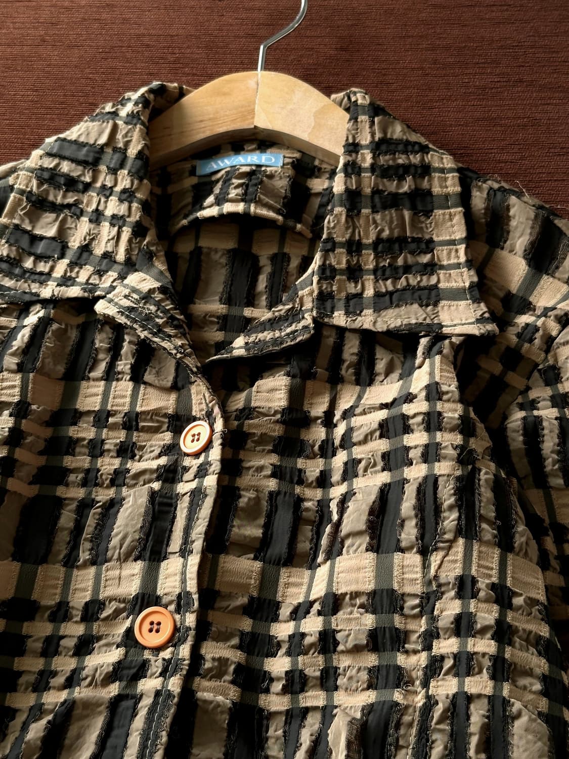 Washed poly volume fabric single jacket 상품이미지2