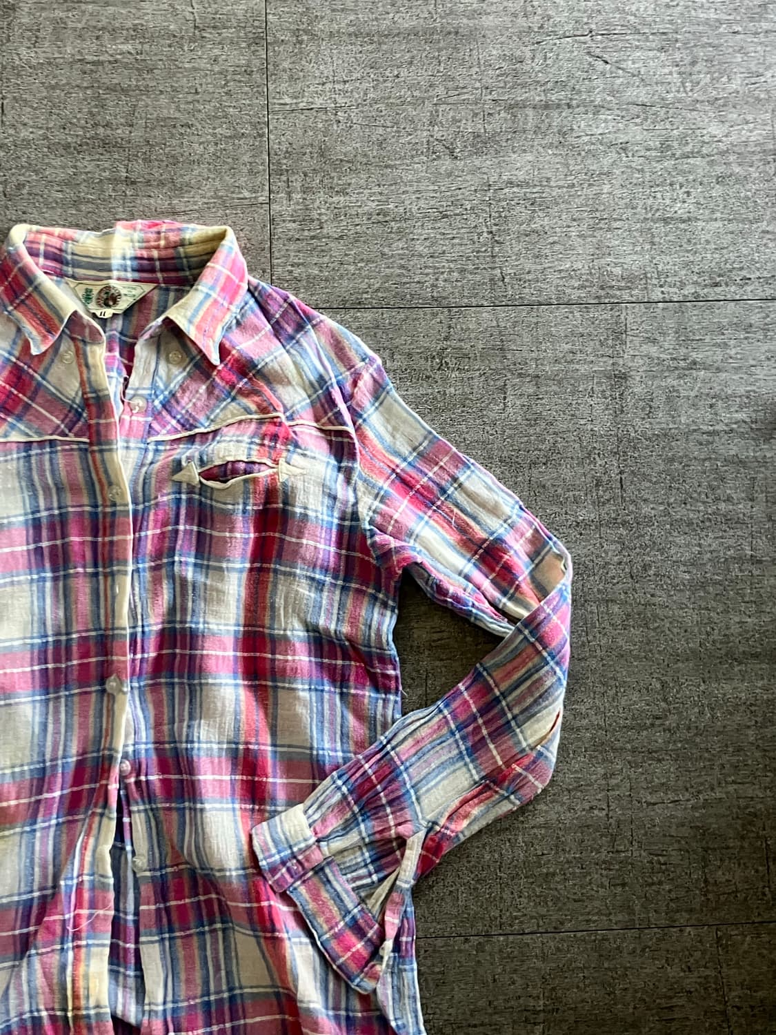 Vintage 하구미모리걸 할메카지 솜사탕 웨스턴셔츠 상품이미지2