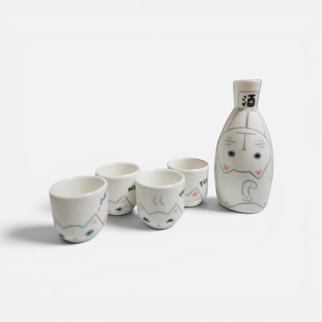 🍶 부뚜막고양이 핸드메이드 도자기 술병 술잔 5P 세트 상품이미지7