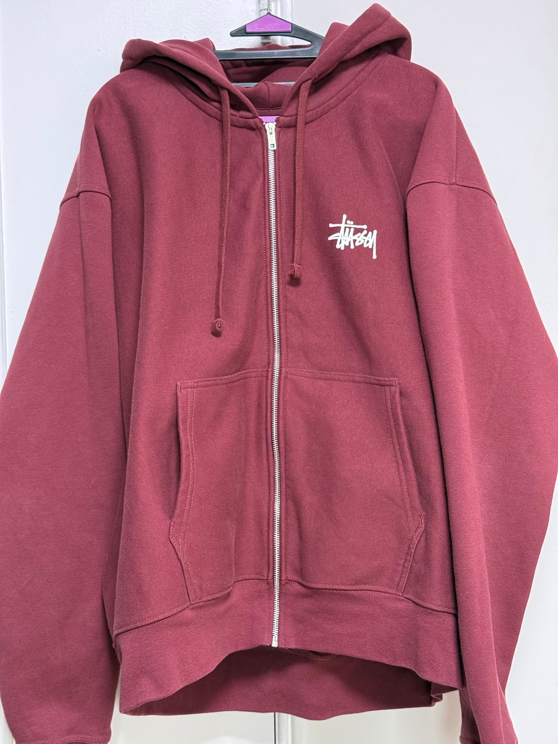 스투시 베이직 집 후드 옥스블러드 상품이미지2