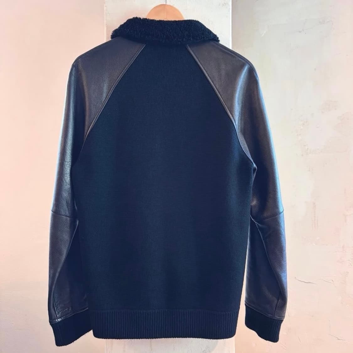 클럽 모나코 쉽스킨 니트 레더 자켓 상품이미지3