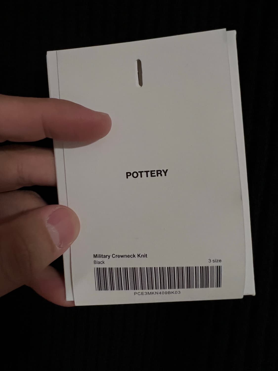 포터리 밀리터리 크루넥 니트 블랙-3사이즈 상품이미지9