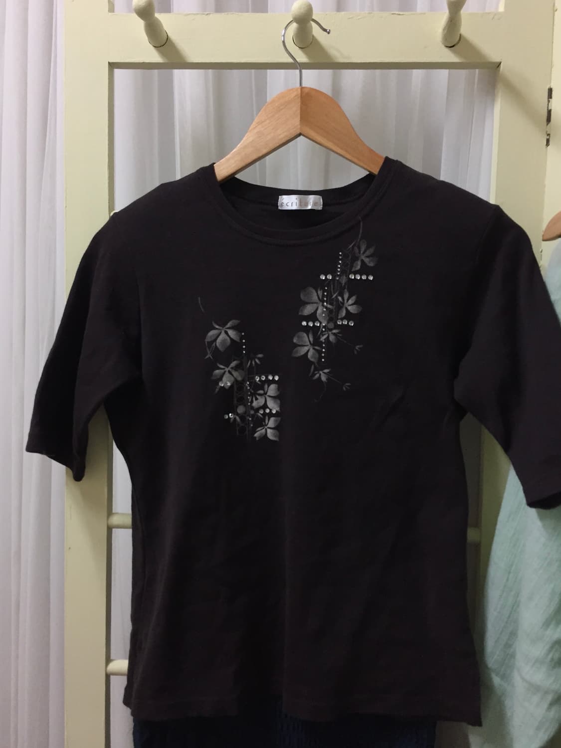 꽃큐빅 5부반팔 상품이미지5