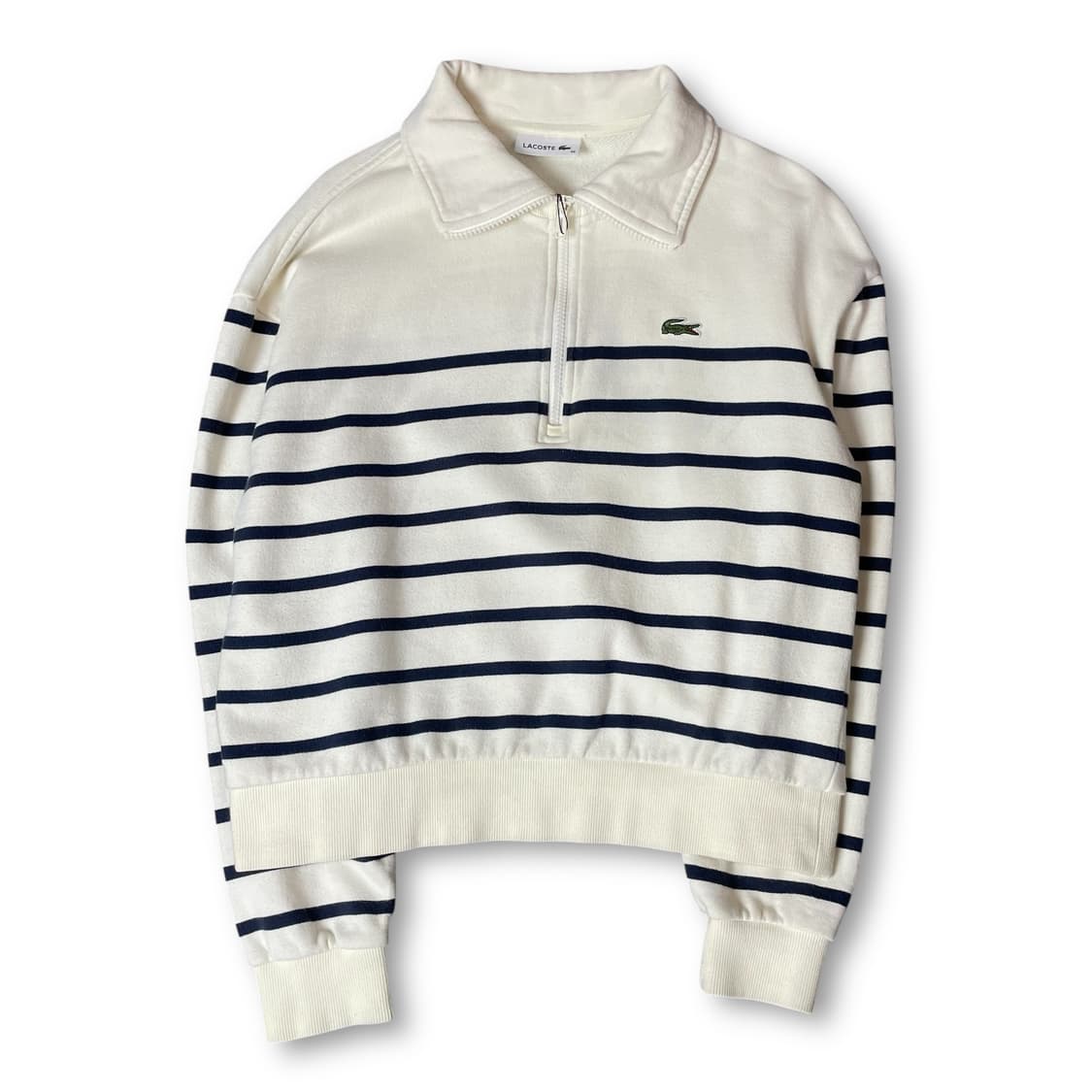 라코스테 아이보리 네이비 단가라 반집업 34 상품이미지1