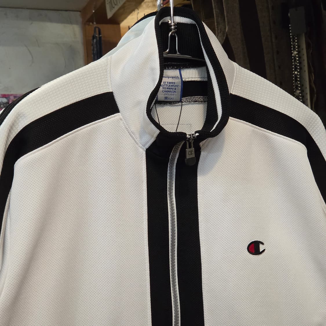 JPN 챔피온 배색 반팔 집업 져지 상품이미지2