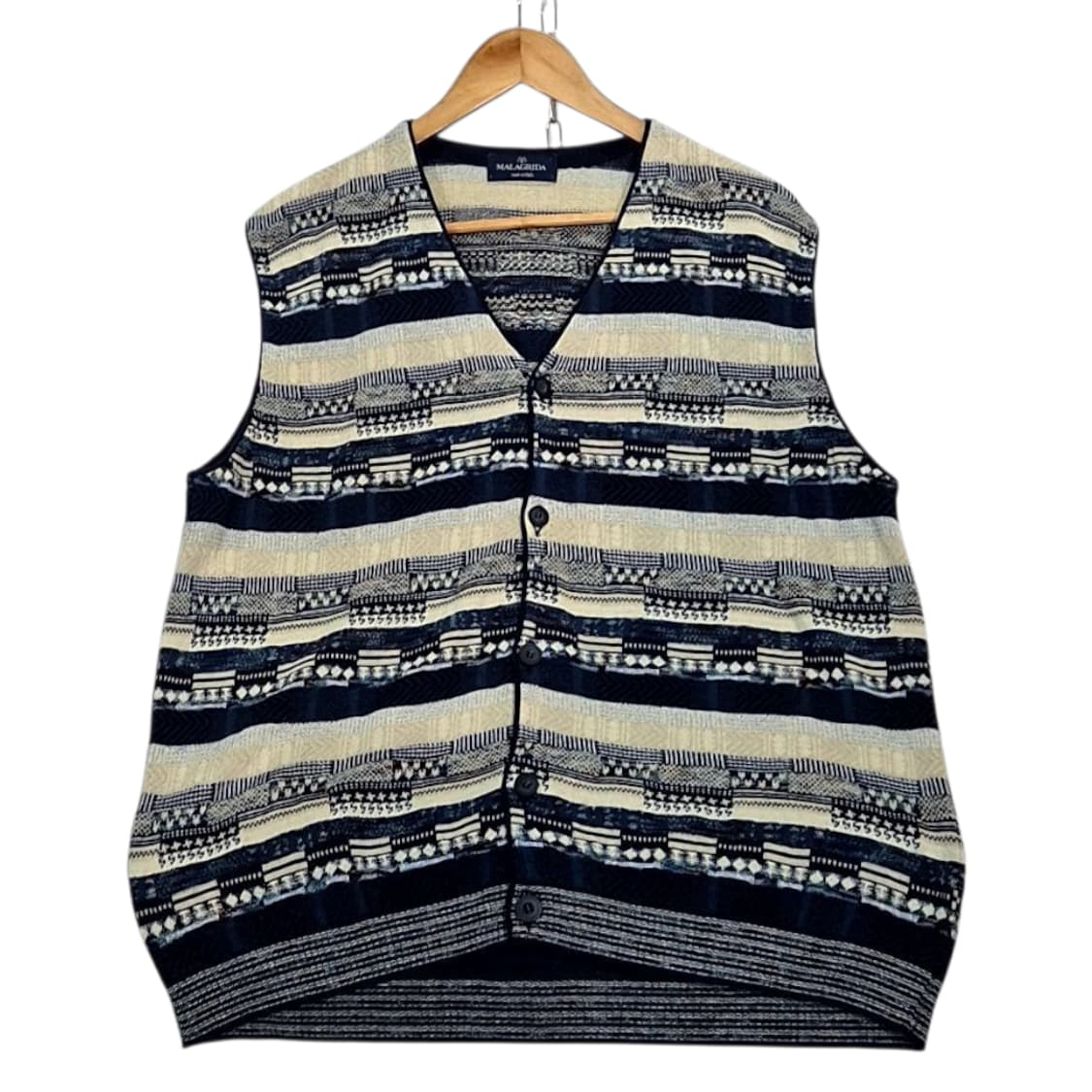 Malagrida 패턴 니트 조끼 상품이미지1
