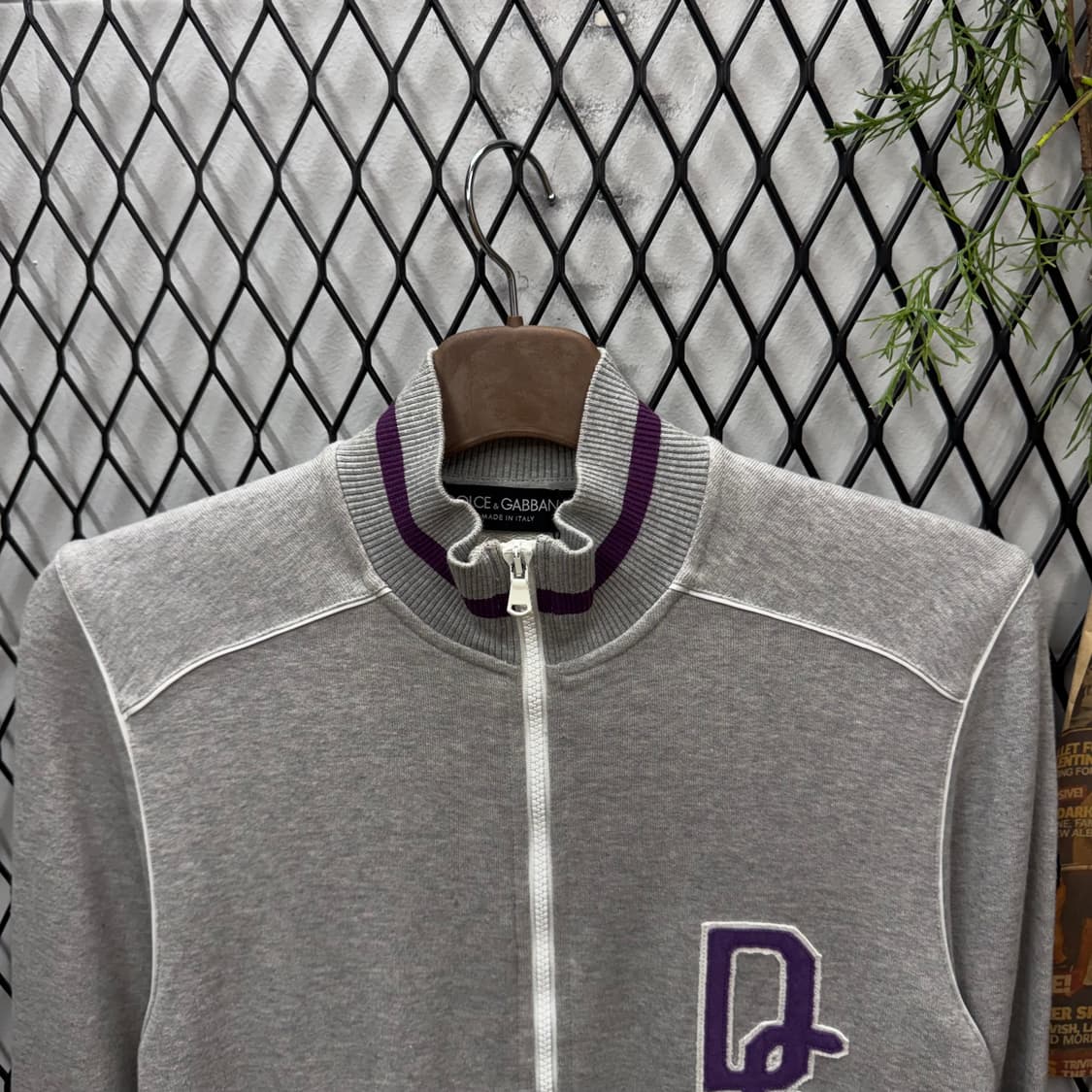 00s 돌체앤가바나 코튼 트랙 자켓 전면 로고 포인트 그레이 상품이미지3