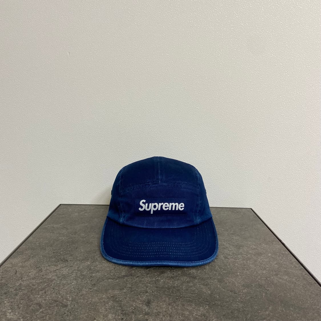 (OS) 슈프림 박스로고 캠프캡 모자 워시드 안디고 네이비 상품이미지1
