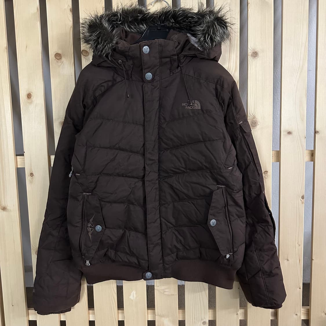 (M) 노스페이스 600 브라운 퍼 패딩 자켓 상품이미지1