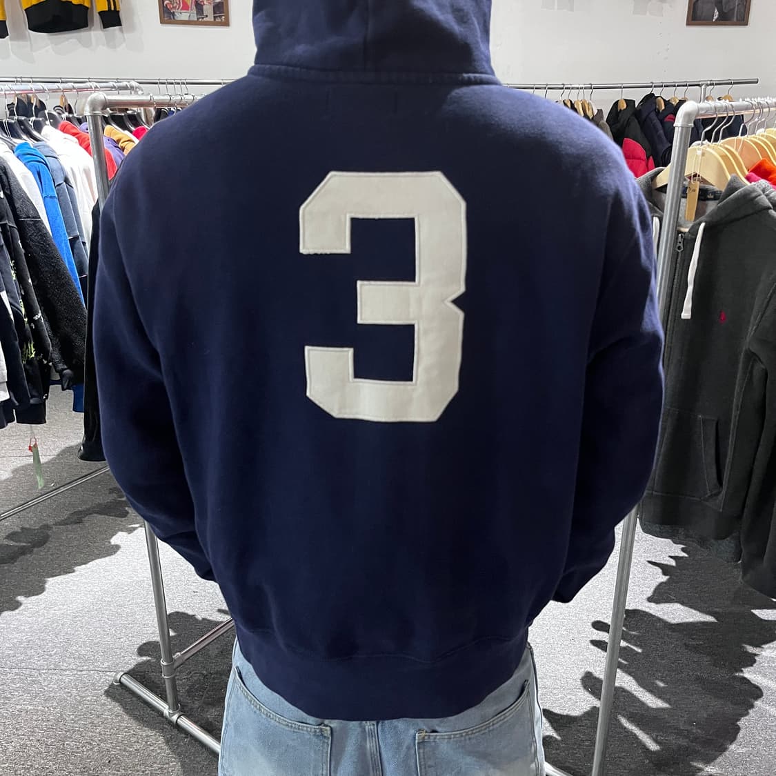 폴로 90s 더블 빅포니 3 네이비 후드티 상품이미지5