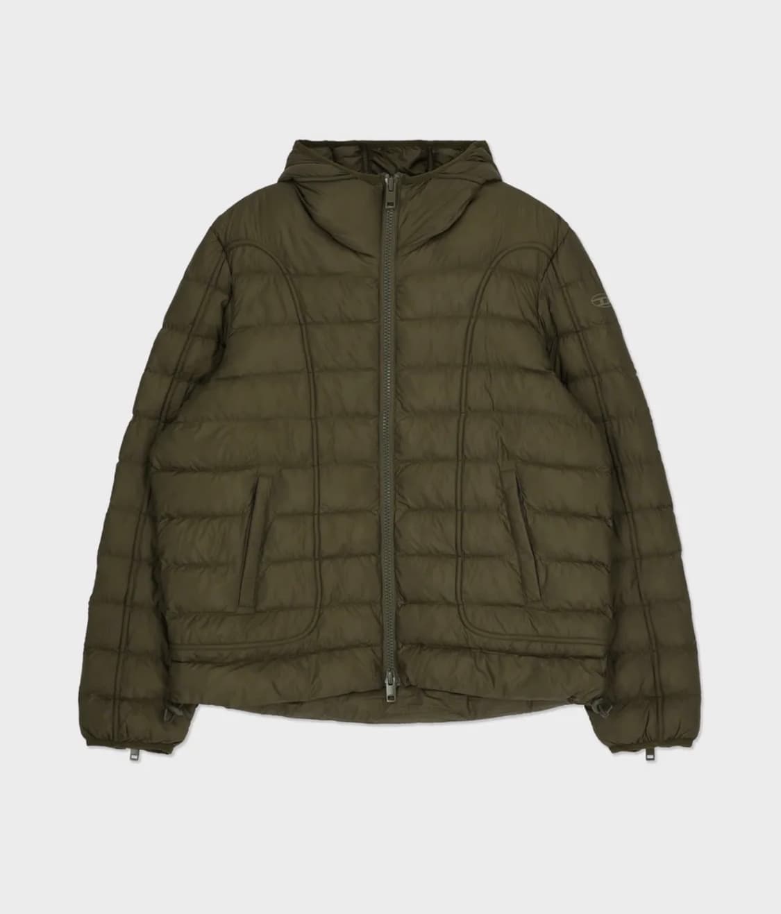 디젤 W-스코티 파이핑 퍼퍼 자켓 카키 상품이미지2