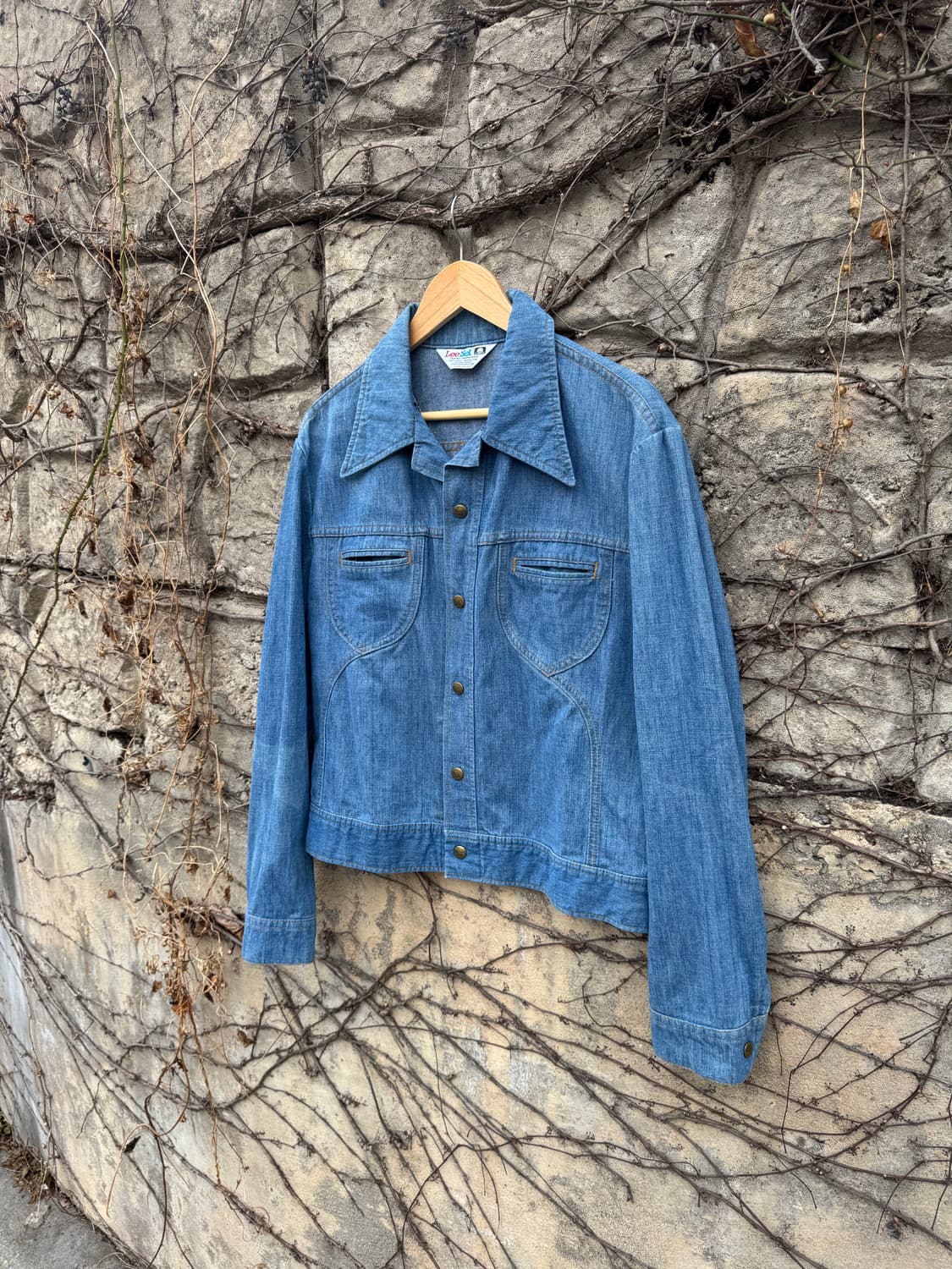 70s lee 빈티지 웨스턴 몰스킨 데님 트러커 자켓 상품이미지3
