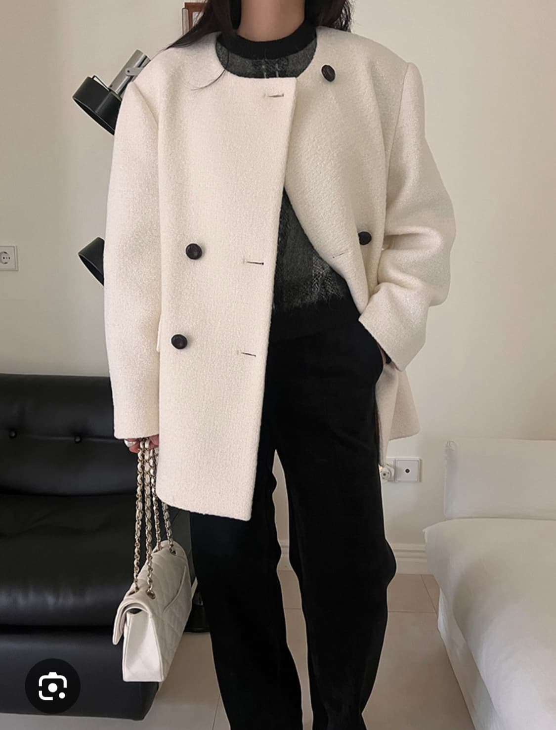 언더스탠딩 뉴 마랑 하프코트  겨울코트 (베이지) 상품이미지10