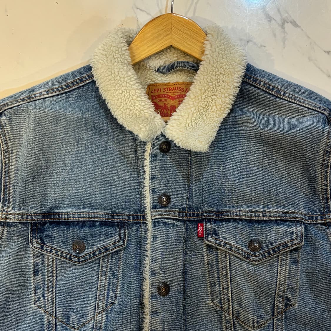 [상태최상] 리바이스 쉐르파 양털 데님자켓 L 상품이미지2